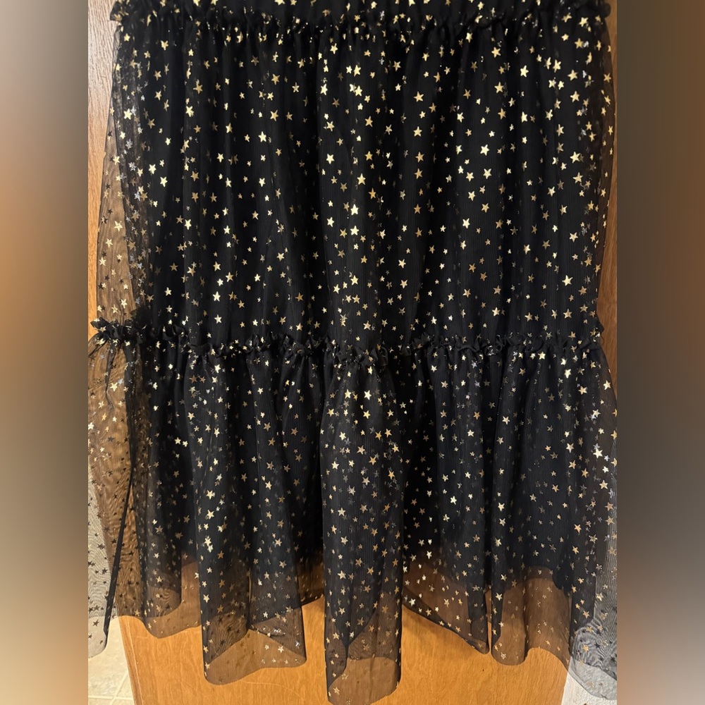 POPSUGAR Black Tulle Dress with Gold Star Accents - Picture 2 of 5